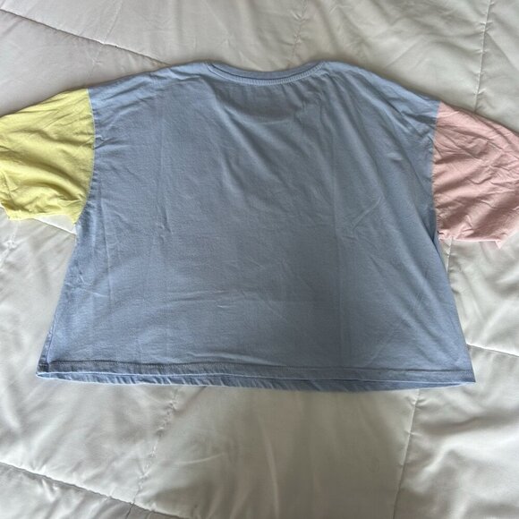 Scooby Doo Lookin Like A Snack Blue Womens Large L Cropped Soft Tee Shirt - Picture 6 of 6